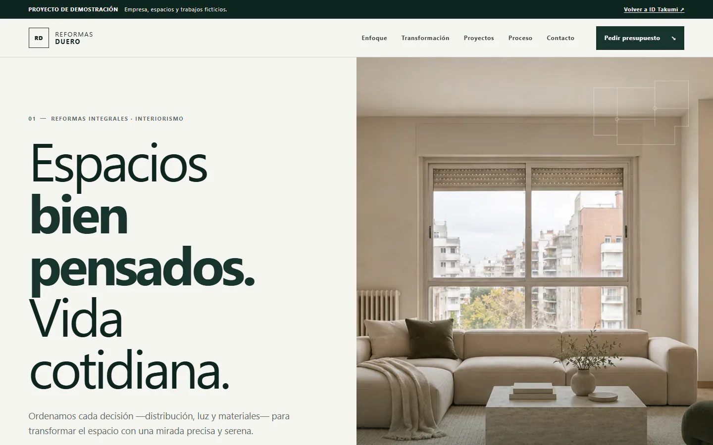 Vista previa del proyecto web Reformas Duero